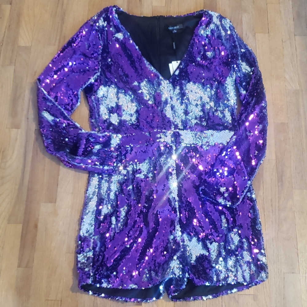 Purple and silver jumpsuit
